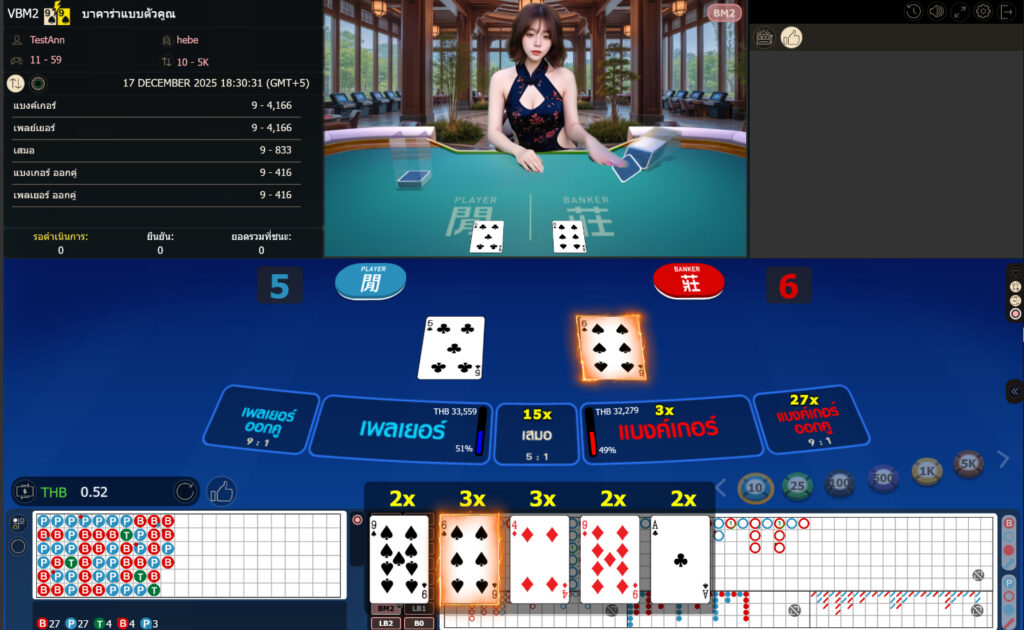 Virtual Club W Multiplier Baccarat
