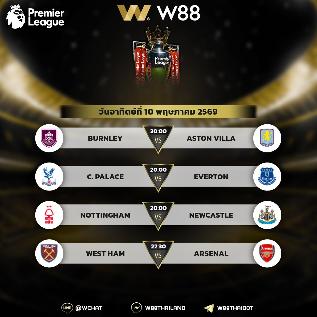 Premier League Fixtures 10 May 2026